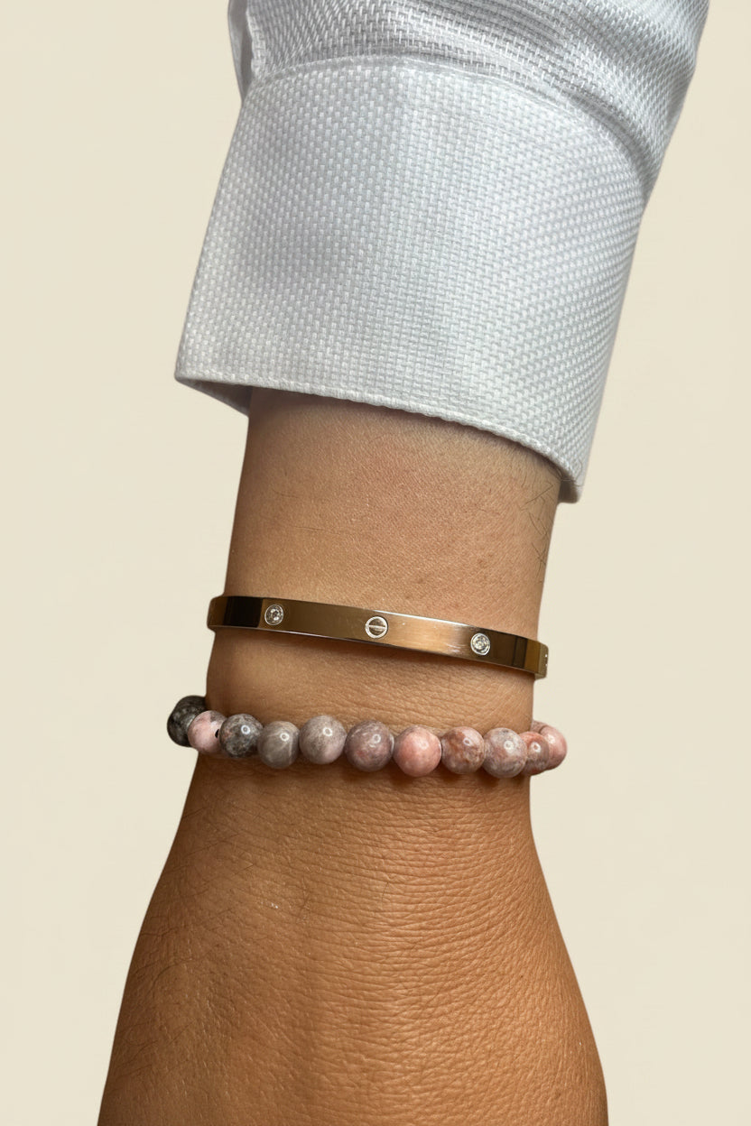 Bracelet en pierre Purple Agate