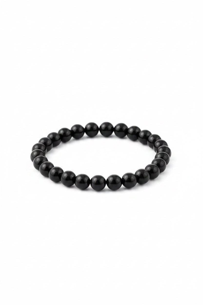 Bracelet en pierre Agate noir