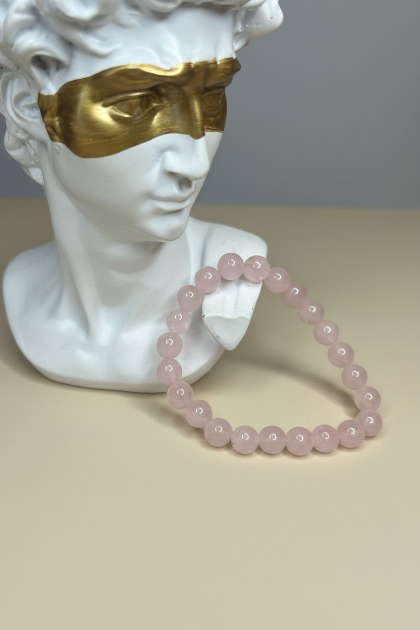 Bracelet en pierre Quartz Rose